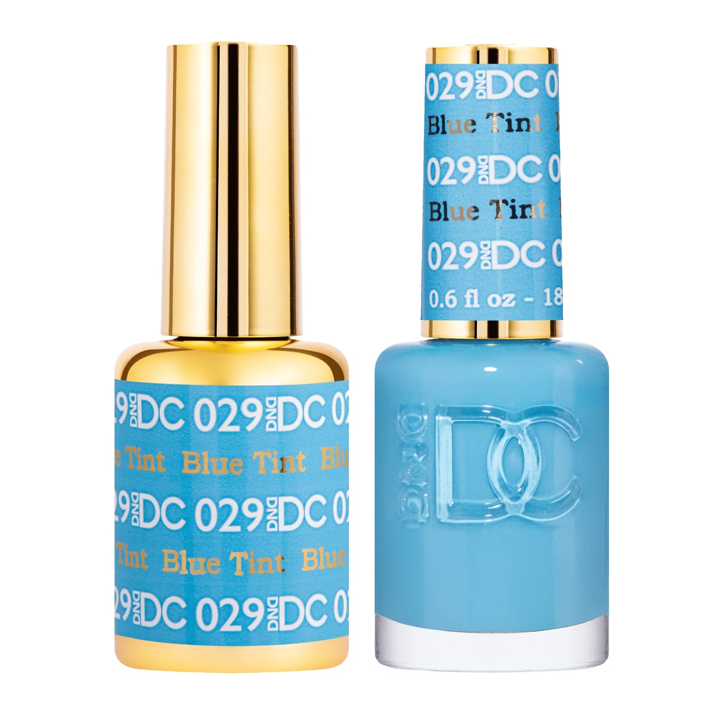 DAISY DND DC Gel Polish Set – Blue Collection, UV/LED Gel Polish & Air Dry Lacquer (029 Blue Tint) | 0.5 fl oz