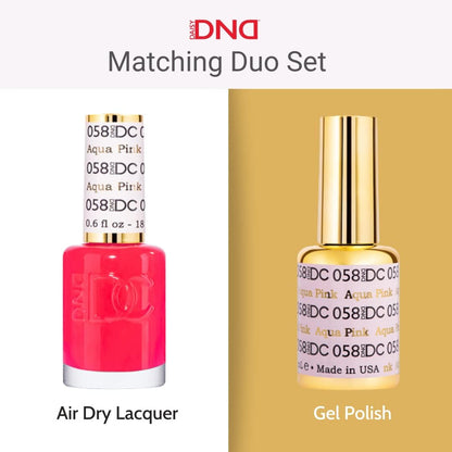 DAISY DND DC Gel Polish Set – Beige Nude Light Apricot #107, 0.5 Fl Oz Gel Polish + 0.5 Fl Oz Lacquer
