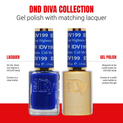 Daisy DND Diva Gel Polish Set – Call Me Your Highness Duo (0.5 fl oz) | First Class Collection