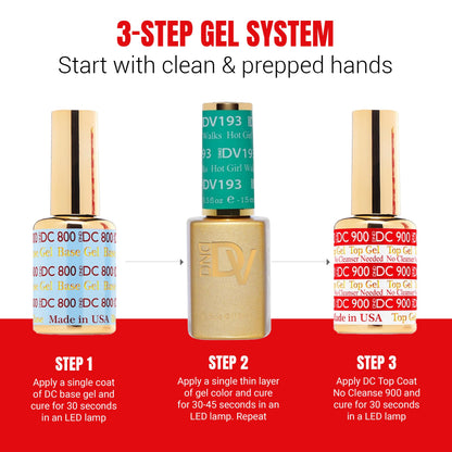 DAISY DND Diva Gel Polish Set – Coral Breeze First Class Collection, 0.5 Fl Oz x2