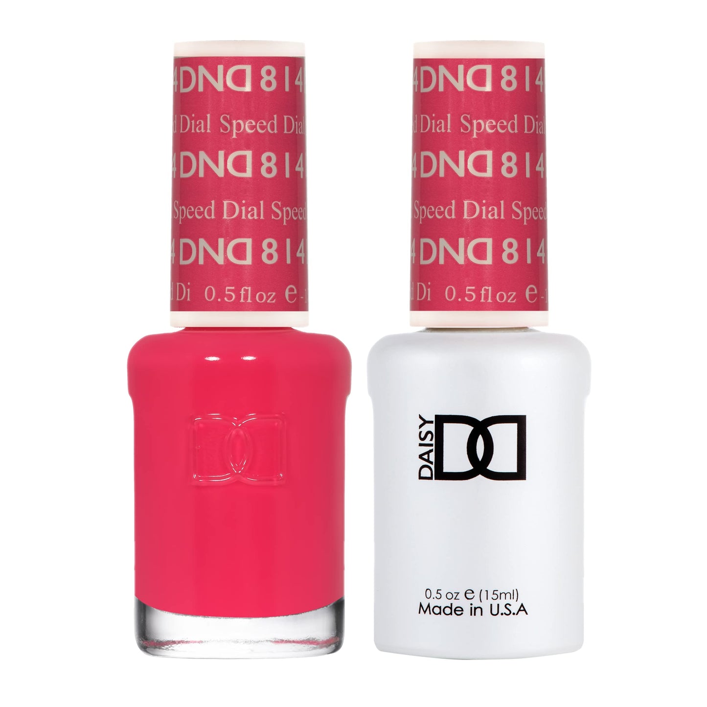 DAISY DND Gel Polish Set – Pink Collection, 814 Speed Dial Duo (Gel + Lacquer)