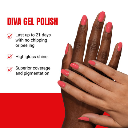 DND Diva Gel Polish Set: Juicy Fruit – First Class Collection | Chip-Free UV/LED Duo