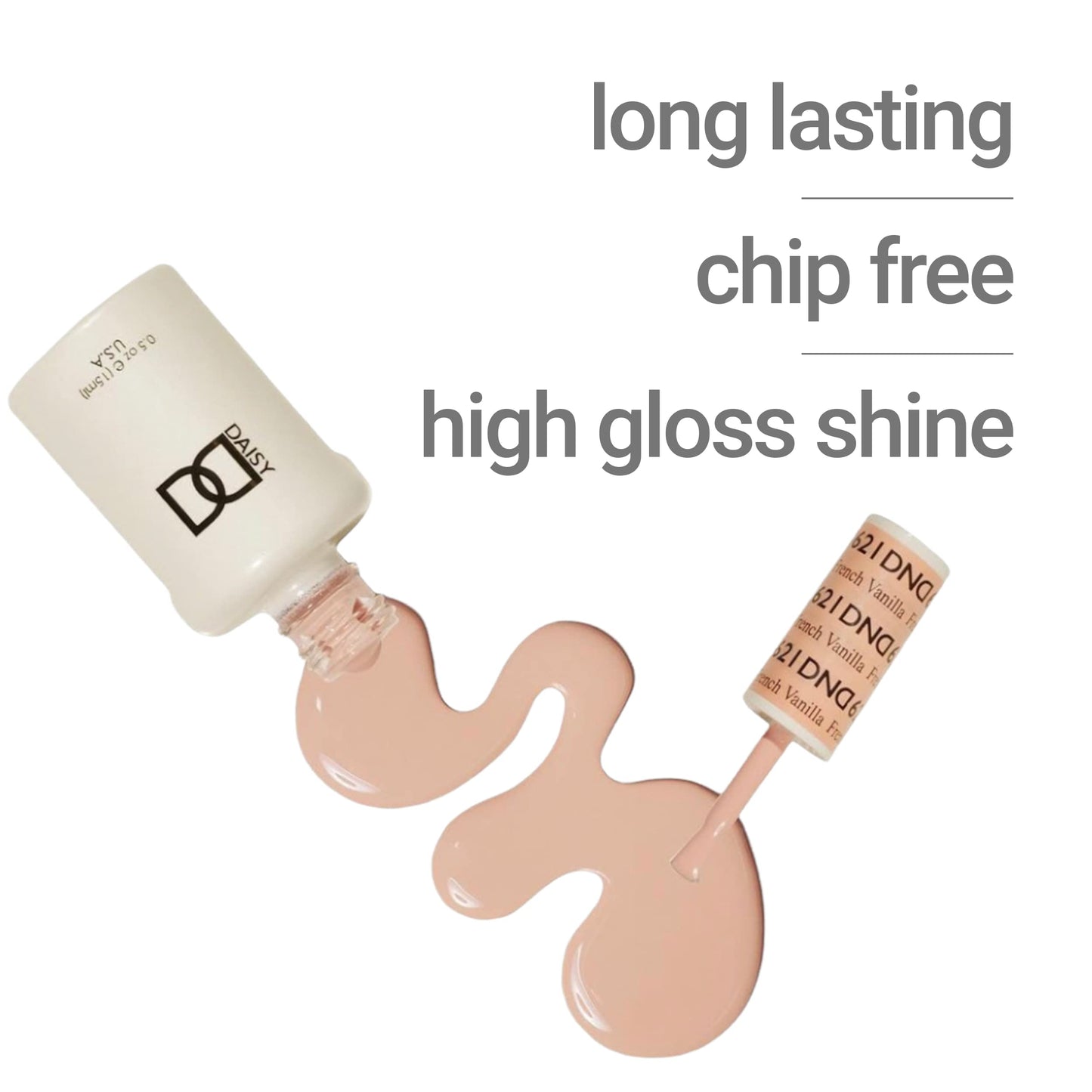 Daisy DND Gel Polish Set Romantic Lover 890 – Sheer Coral Red Duo (Gel Polish + Lacquer)