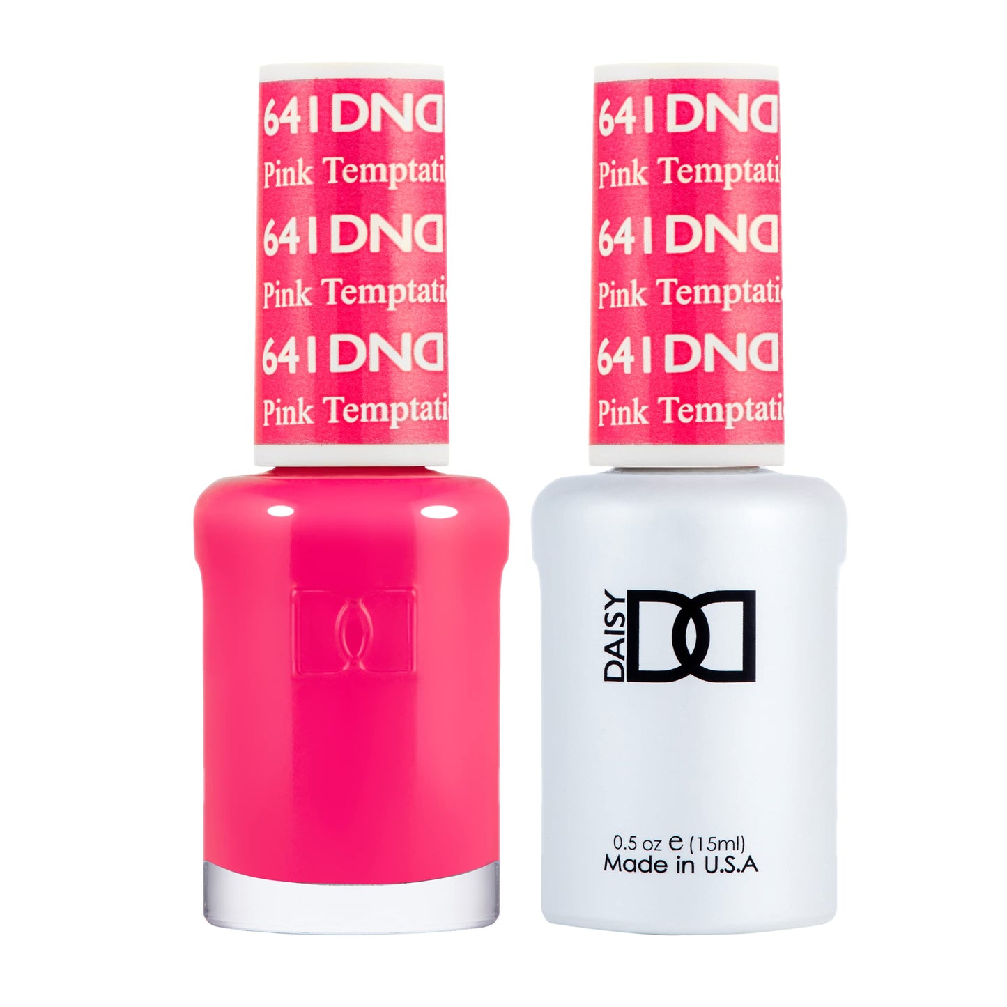 DAISY DND Gel Polish Set – Pink Temptation 641 (UV/LED Gel Polish + Air Dry Lacquer) Duo