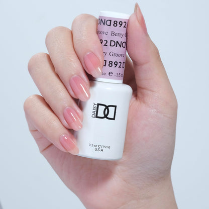 Daisy DND Gel Polish Set – Berry Groove #892 (Sheer Collection) Gel Polish + Lacquer Duo, 0.5 Fl Oz Each