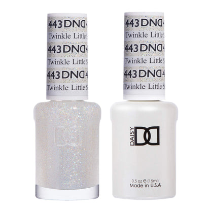 DAISY DND Gel Polish Set – Twinkle Little Star #443 Glitter Duo (0.5 fl oz)