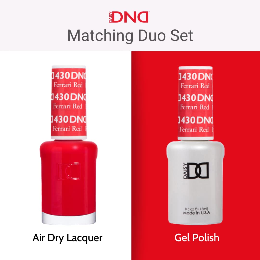 Daisy DND Gel Polish Set Romantic Lover 890 – Sheer Coral Red Duo (Gel Polish + Lacquer)