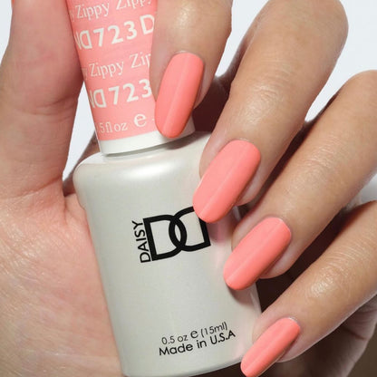 Daisy DND Gel Polish Set – Pink Collection Zippy #723 (0.5 Fl Oz) | Gel Polish & Air-Dry Lacquer Duo