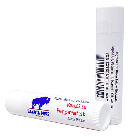 Dakota Pure Bison Tallow Balm Set of 2 – Vanilla Peppermint Lip Balm