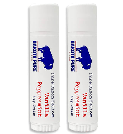 Dakota Pure Bison Tallow Balm Set of 2 – Vanilla Peppermint Lip Balm