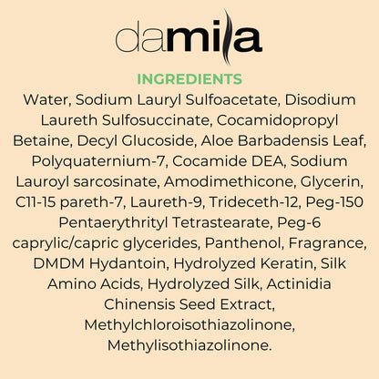 Damila Salt & Sulfate Free Shampoo & Conditioner for Keratin & Color-Treated Hair – 33.8 oz
