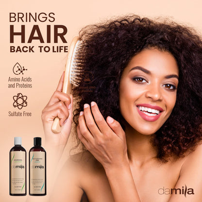 Damila Salt & Sulfate Free Shampoo & Conditioner for Keratin & Color-Treated Hair – 33.8 oz