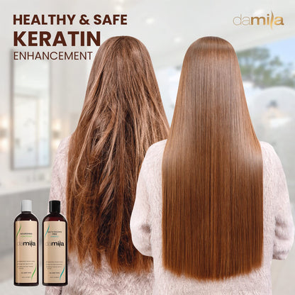 Damila Salt & Sulfate Free Shampoo & Conditioner for Keratin & Color-Treated Hair – 33.8 oz