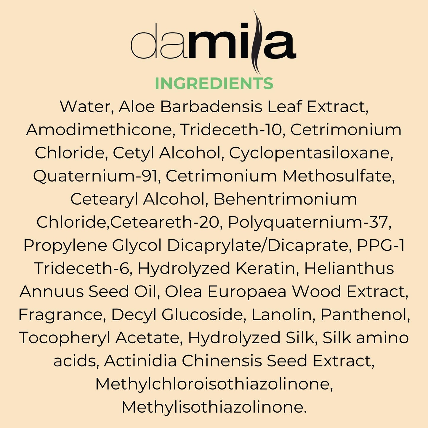 Damila Nourishing Conditioner with Keratin & Aloe Vera — Hydration for Damaged Hair