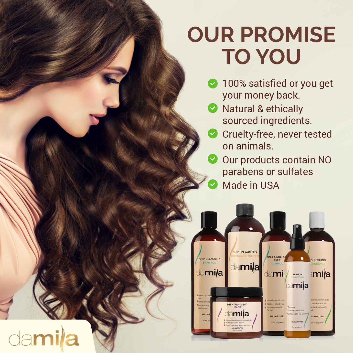 damila Repair & Shine Serum – Split End Repair & Frizz Control (4.1 Fl Oz)