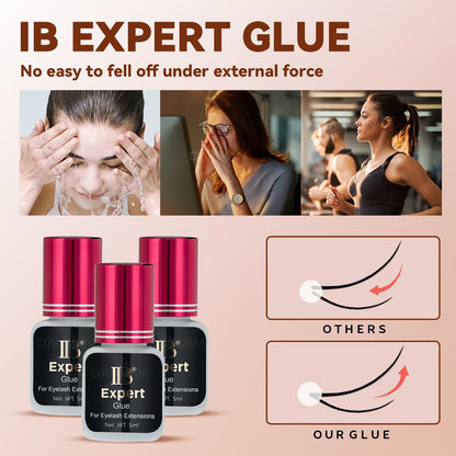DAMMAN One Bottle 5ml IB Expert Glue – Fast-Drying Eyelash Extension Adhesive, No Fume No Odor