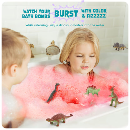 Dan&Darci Dino Egg Bath Bombs for Kids (Ages 6–8) – Surprise Inside Dinosaur Toys