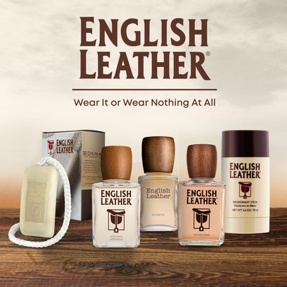 Dana English Leather Deodorant for Men — Classic Citrus, Aromatic & Woody Scent (2.6 oz)