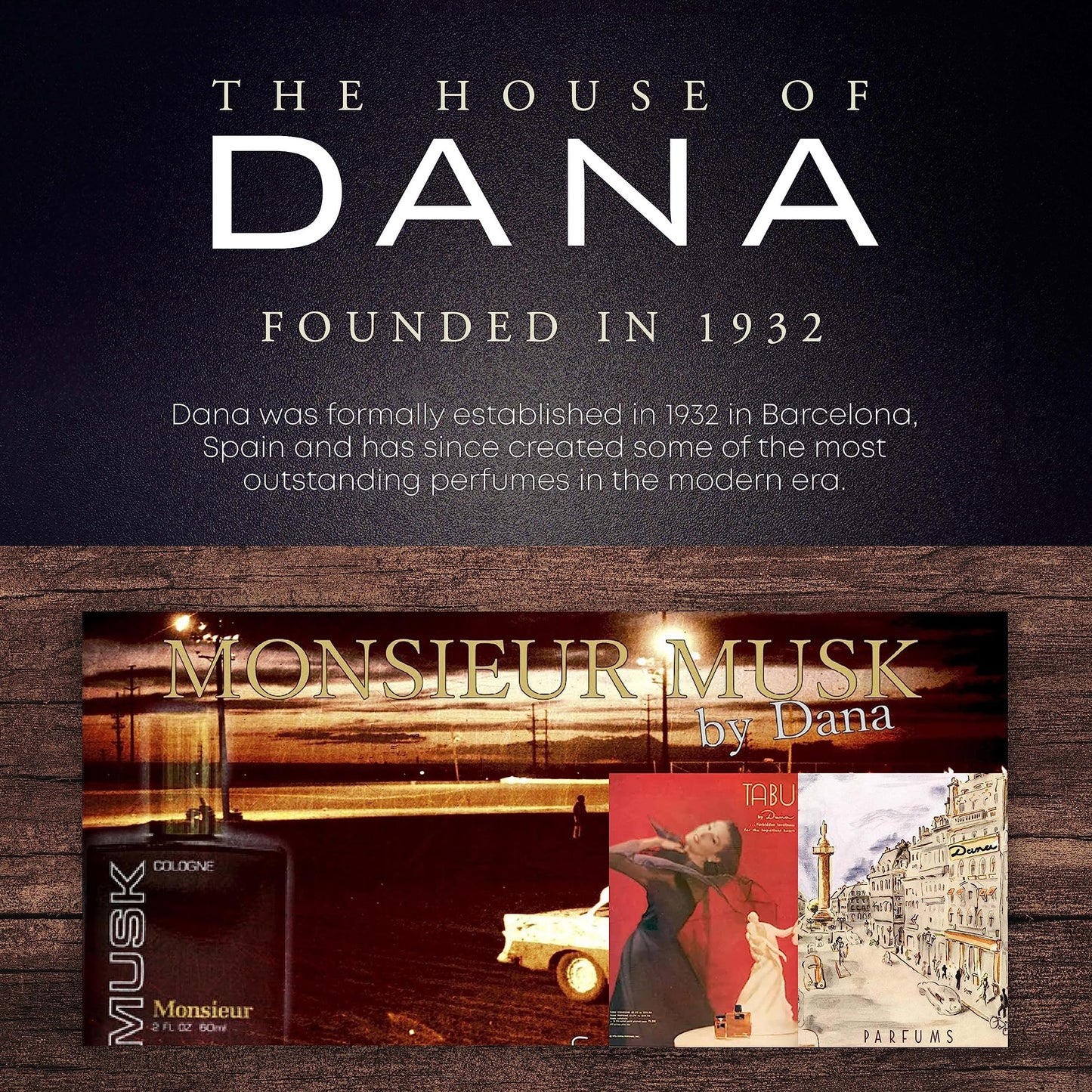 Dana Monsieur Musk EDT Spray for Men – 4 oz | Fresh Green Musk with Woody Spices