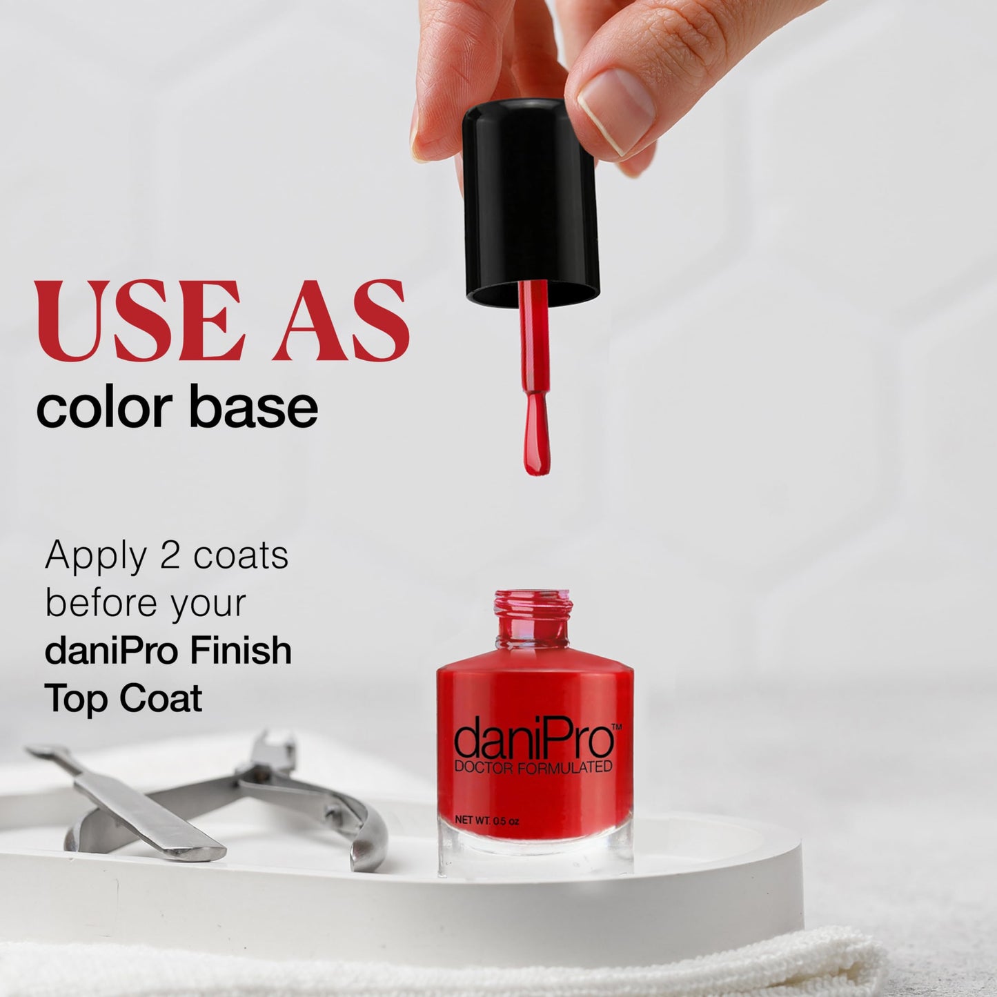 daniPro Doctor Formulated Nail Polish – First Kiss Red (0.5 oz)
