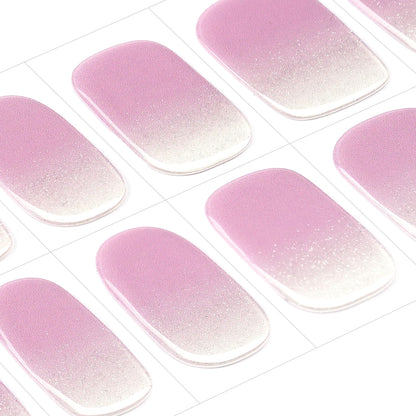 DANNI & TONI Semi-Cured Gel Nail Strips – Lavender Gradient (Lilac Sheen), 28 Wraps