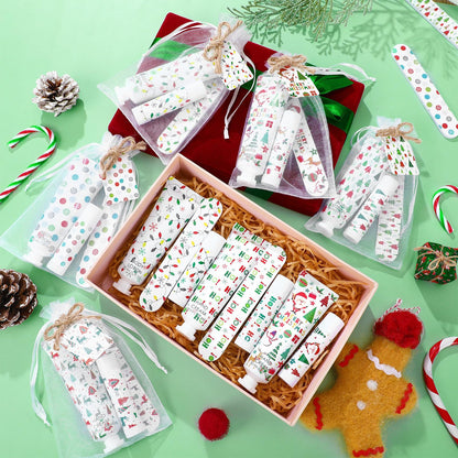 Dansib 36-Set Christmas Party Favors: Hand Cream, Body Lotion, Lip Balm Gift Set for Coworkers & Guests