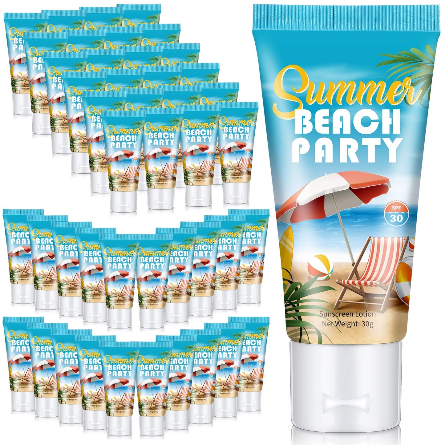Dansib 72-Piece Mini Sunscreen Bulk – SPF 30 Travel 1oz for Weddings & Beach Parties