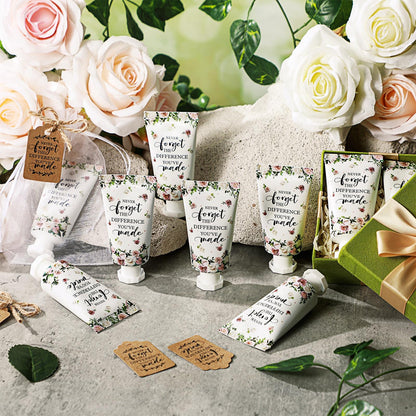 Dansib 48-Count Hand Cream Gift Set – Employee Appreciation Gifts, Elegant Pink Rose Design