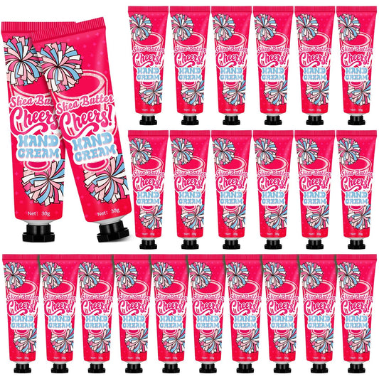 Dansib 24-Pcs Cheer Team Hand Cream Gift Set | Pink, Travel-Size Lotion for Gym Bags