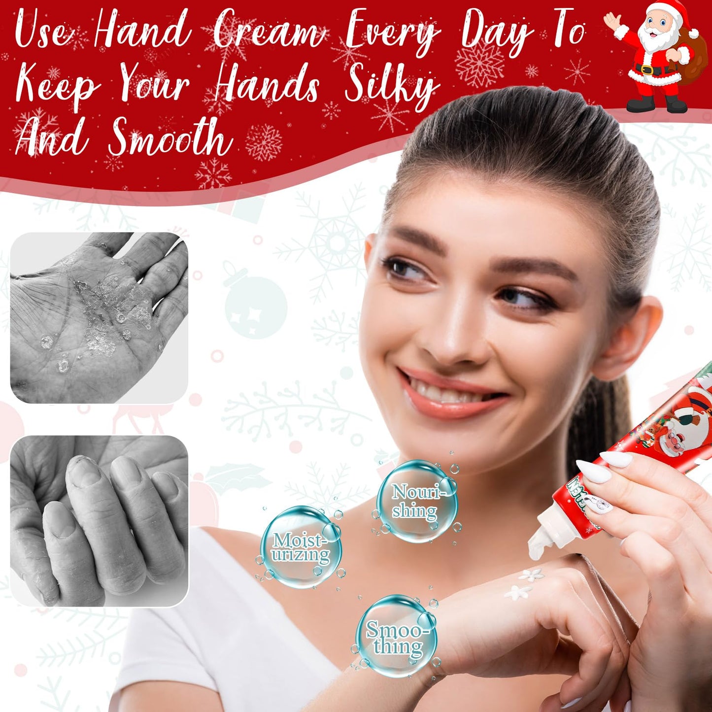 Dansib 48-Pcs Christmas Hand Cream Gift Set – Moisturizing, Non-Greasy Hand Lotions for Dry Hands | Stocking Stuffers