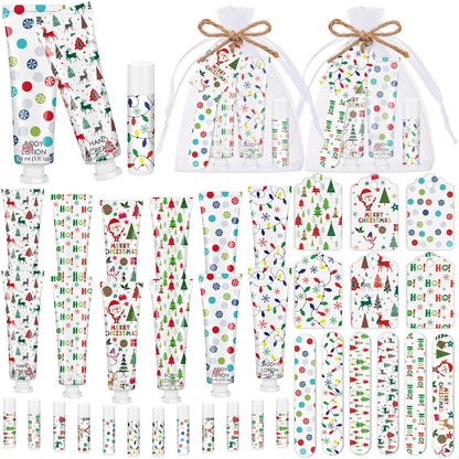 Dansib 6 Sets 36 Pcs Christmas Party Favors Gift Set – Hand Cream, Lip Balm, Body Lotion