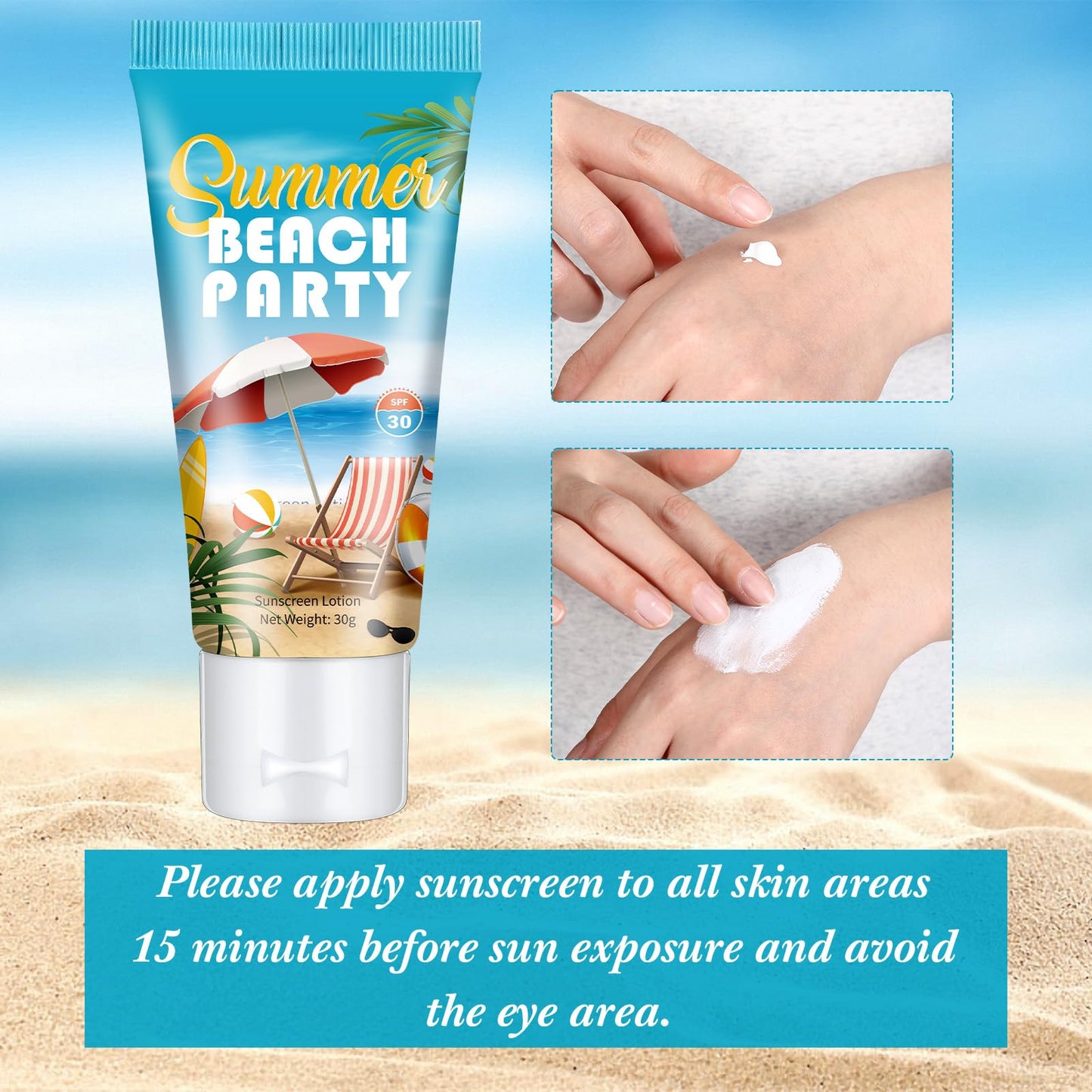 Dansib 72-Piece Mini Sunscreen Bulk – SPF 30 Travel 1oz for Weddings & Beach Parties