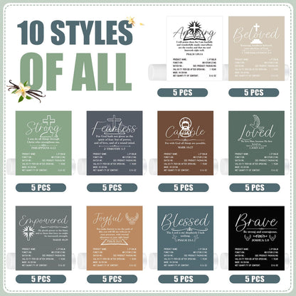 Dansib 50-Pack Christian Lip Balm Gift Set – Scripture Verse Bulk for Church & Staff
