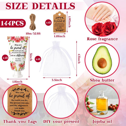 Dansib 48-Set Floral Hand Cream Gift Box - Employee Appreciation & Team Gifts