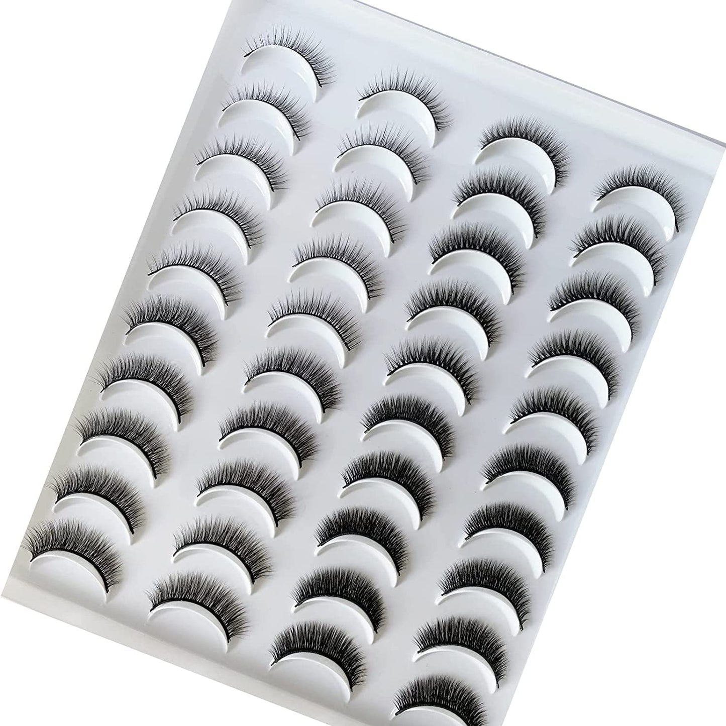 DAODER Lashes Short Eyelashes – Natural Look, 9-11mm Wispy Faux Mink, 20 Pairs