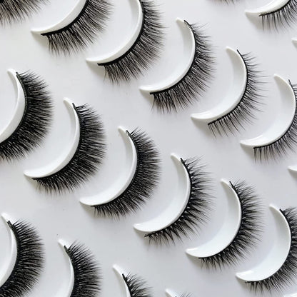 DAODER Lashes Short Eyelashes – Natural Look, 9-11mm Wispy Faux Mink, 20 Pairs