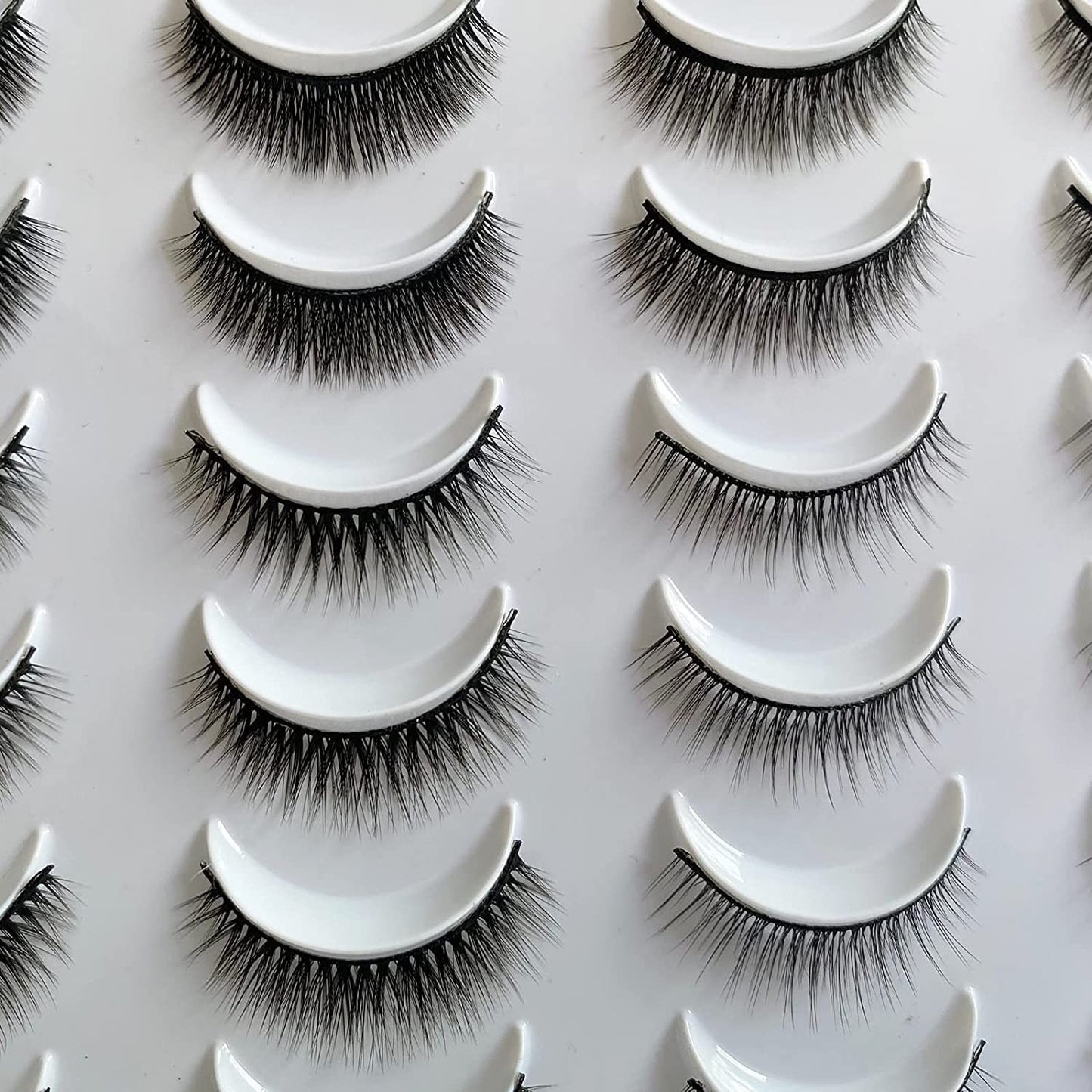 DAODER Lashes Short Eyelashes – Natural Look, 9-11mm Wispy Faux Mink, 20 Pairs