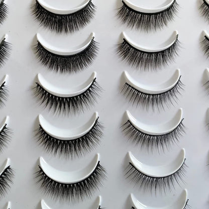 DAODER Lashes Short Eyelashes – Natural Look, 9-11mm Wispy Faux Mink, 20 Pairs