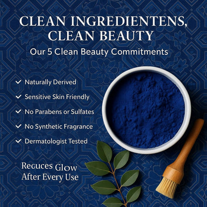 Dar Marwa Nila Powder — 100% Pure Saharan Indigo Blue Clay Mask for Face & Body | Brightens & Evens Skin