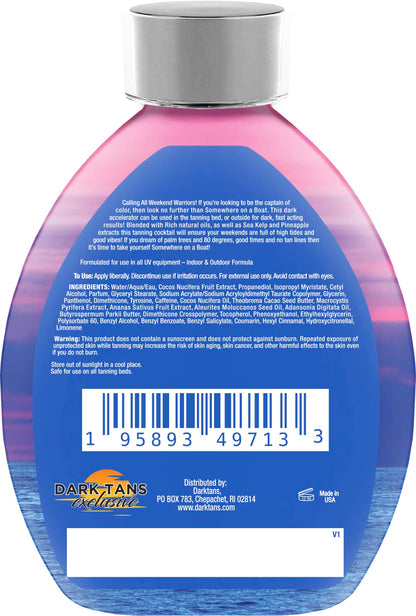 DARK TANS EXCLUSIVE Somewhere On A Boat Tanning Lotion – No Bronzer, Coconut Oil, Pineapple, 13.5oz