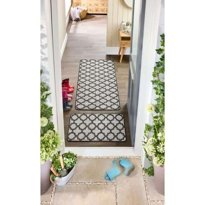 Washable Mat and Runner Moroccan Design