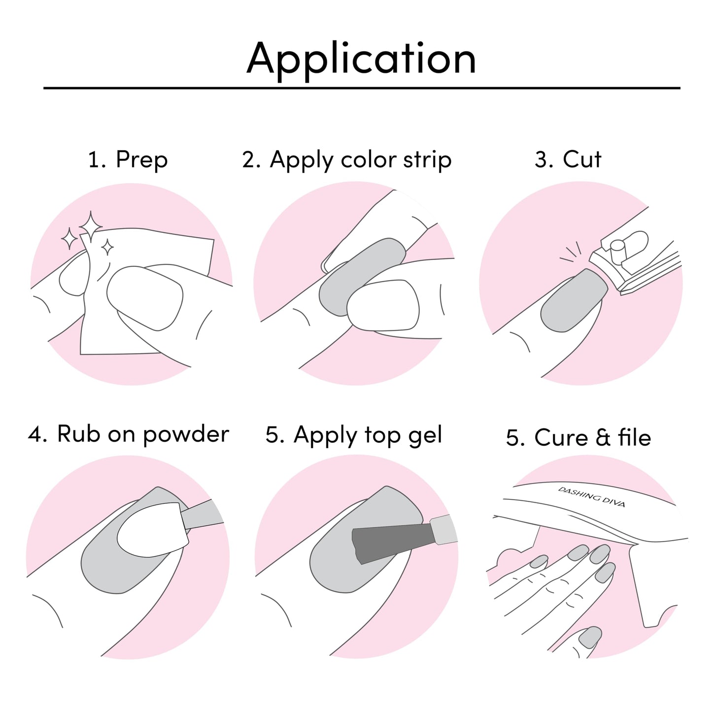 Dashing Diva Chromagic Gel Nail Strips - Pink Orbit | Easy UV-Free, Chip-Resistant, Long-Lasting Chrome Mani