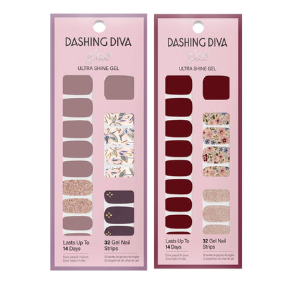 Dashing Diva Gloss Nail Strips Bundle – Fall Florals Collection: Alpine Retreat & Wildflower
