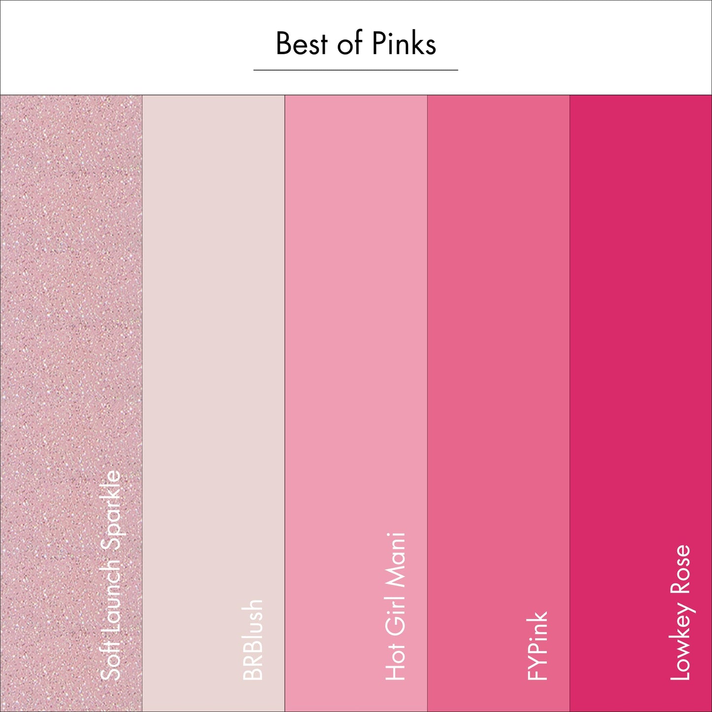 Dashing Diva Gloss Nail Strips 5-in-1 Kit - Best of Pinks | UV Free, Chip Resistant, Long-Lasting Gel Nail Strips