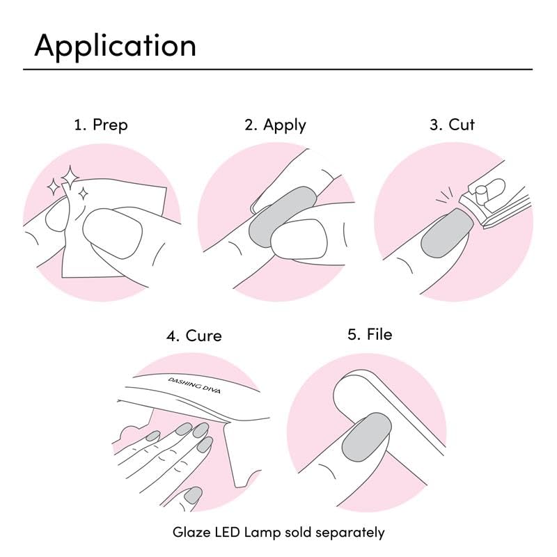Dashing Diva GelXtend Design & Removal Kit – Lilac Kisses | 14-Day Press-On Nails & Magic Off+