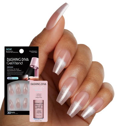Dashing Diva GelXtend Design & Removal Kit – Lilac Kisses | 14-Day Press-On Nails & Magic Off+