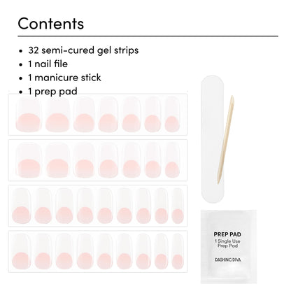 Dashing Diva Glaze Effects Nail Strips – Pearly Whites | Long-Lasting Gel Manicure