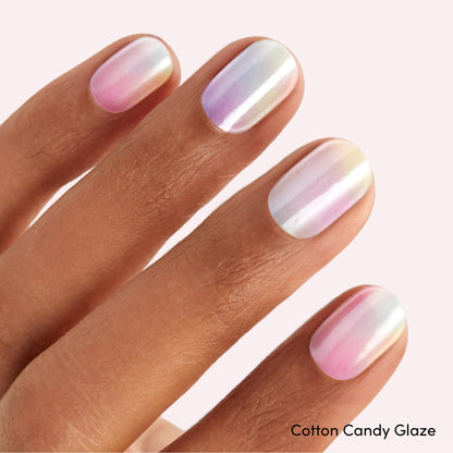 Dashing Diva Glaze Nail Strip Duo – Unicorn Glaze & Cotton Candy Glaze | Semi-Cured Gel Nails