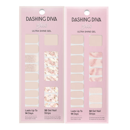 Dashing Diva Gloss Nail Strips Bundle – Classic Marbles (Crystal Clear & Maybe Marble)