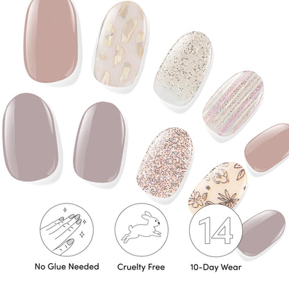 Dashing Diva Gloss Nail Strips Bundle – Lavender Dreams & After Glow | UV-Free, Chip-Resistant Gel Stickers